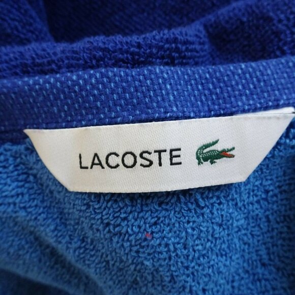 NWT Lacoste Bath Towel Big Crocodile Alligator Logo 30"x52" Blue - Picture 7 of 9